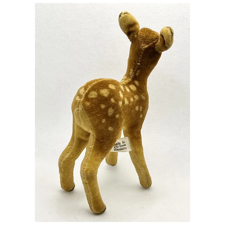 1949 Steiff Fawn Young Deer With ID - USZT - Velveteen German Jung Reh 12 1949 Steiff Fawn Young Deer With ID - USZT - Velveteen German Jung Reh - Image 12