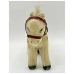 1952 Steiff Pony With Red Halter / Reins - 17 Cm - Mohair - Vintage White And Brown Mohair Pinto Horse 19 1952 Steiff Pony With Red Halter / Reins - 17 Cm - Mohair - Vintage White And Brown Mohair Pinto Horse -Steiff 1952 Steiff Pony red halter reins pic 6o 7203a10.10 a76faa29 f