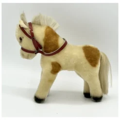 1952 Steiff Pony With Red Halter / Reins - 17 Cm - Mohair - Vintage White And Brown Mohair Pinto Horse 22 1952 Steiff Pony With Red Halter / Reins - 17 Cm - Mohair - Vintage White And Brown Mohair Pinto Horse -Steiff 1952 Steiff Pony red halter reins pic 9o 7203a10.10 d3d2a773 f