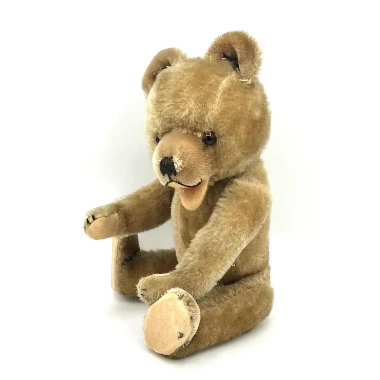 1952 Vintage Hermann Teddy Baby Standing Bear - 12" Tall - Caramel Mohair - Open Mouth 3 1952 Vintage Hermann Teddy Baby Standing Bear - 12" Tall - Caramel Mohair - Open Mouth - Image 3