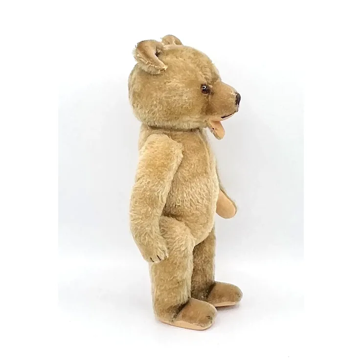1952 Vintage Hermann Teddy Baby Standing Bear - 12" Tall - Caramel Mohair - Open Mouth 6 1952 Vintage Hermann Teddy Baby Standing Bear - 12" Tall - Caramel Mohair - Open Mouth - Image 6