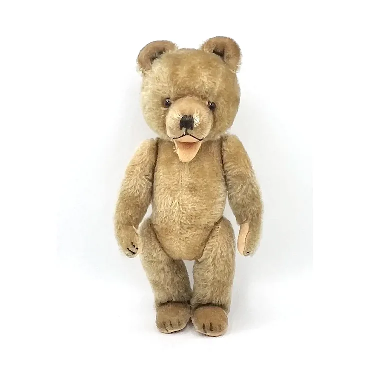 1952 Vintage Hermann Teddy Baby Standing Bear - 12" Tall - Caramel Mohair - Open Mouth 8 1952 Vintage Hermann Teddy Baby Standing Bear - 12" Tall - Caramel Mohair - Open Mouth - Image 8