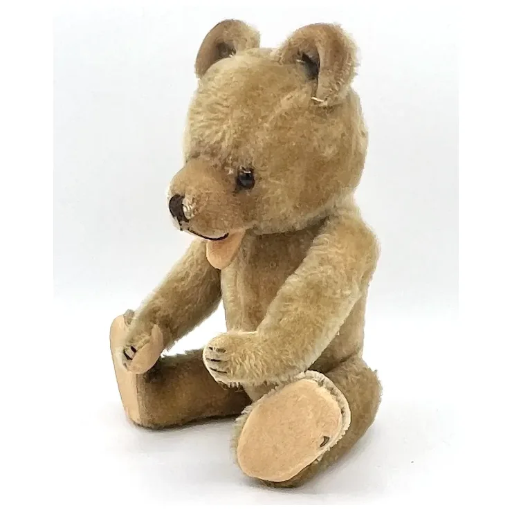 1952 Vintage Hermann Teddy Baby Standing Bear - 12" Tall - Caramel Mohair - Open Mouth 11 1952 Vintage Hermann Teddy Baby Standing Bear - 12" Tall - Caramel Mohair - Open Mouth - Image 11