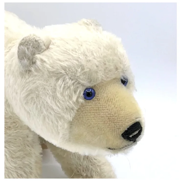 1952 Vintage Steiff Polar Bear Cub On All Fours - Blue Eyes - 25 Cm - Largest Size Jungbar 4 1952 Vintage Steiff Polar Bear Cub On All Fours - Blue Eyes - 25 Cm - Largest Size Jungbar - Image 4