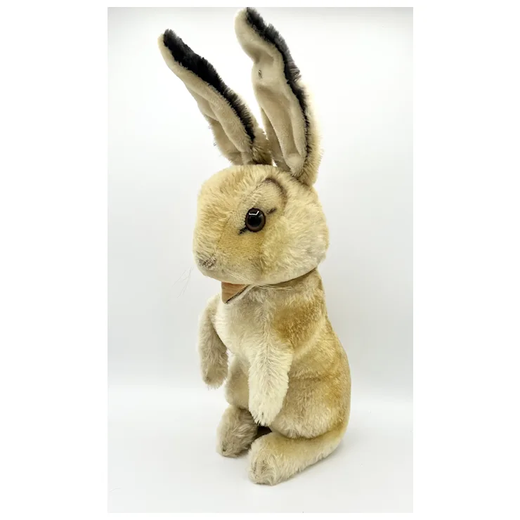 1961 Vintage Steiff Manni Rabbit With ID - RSB Button-in-ear- 17" Tall Mohair Bunny 2 1961 Vintage Steiff Manni Rabbit With ID - RSB Button-in-ear- 17" Tall Mohair Bunny - Image 2