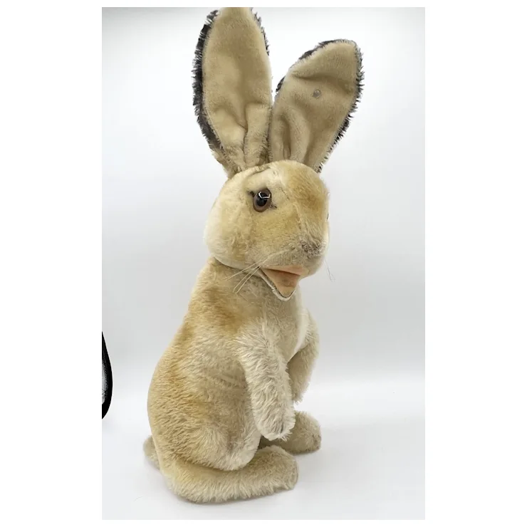 1961 Vintage Steiff Manni Rabbit With ID - RSB Button-in-ear- 17" Tall Mohair Bunny 4 1961 Vintage Steiff Manni Rabbit With ID - RSB Button-in-ear- 17" Tall Mohair Bunny - Image 4