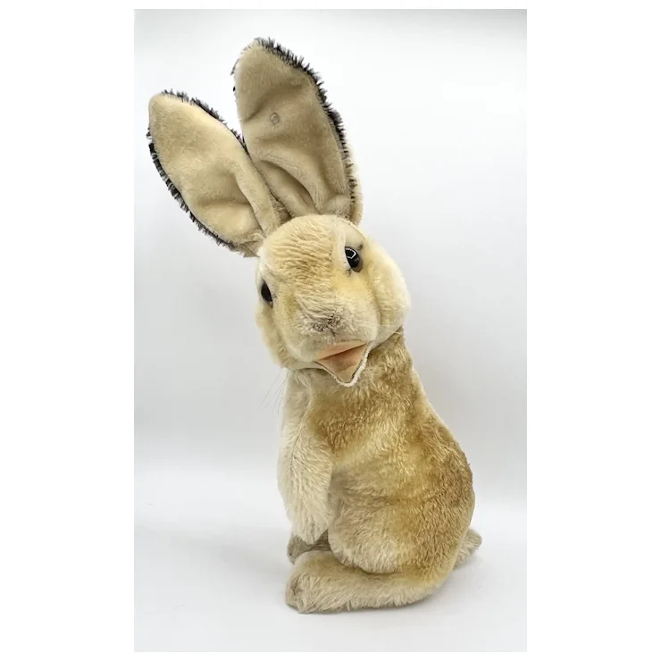 1961 Vintage Steiff Manni Rabbit With ID - RSB Button-in-ear- 17" Tall Mohair Bunny 6 1961 Vintage Steiff Manni Rabbit With ID - RSB Button-in-ear- 17" Tall Mohair Bunny - Image 6