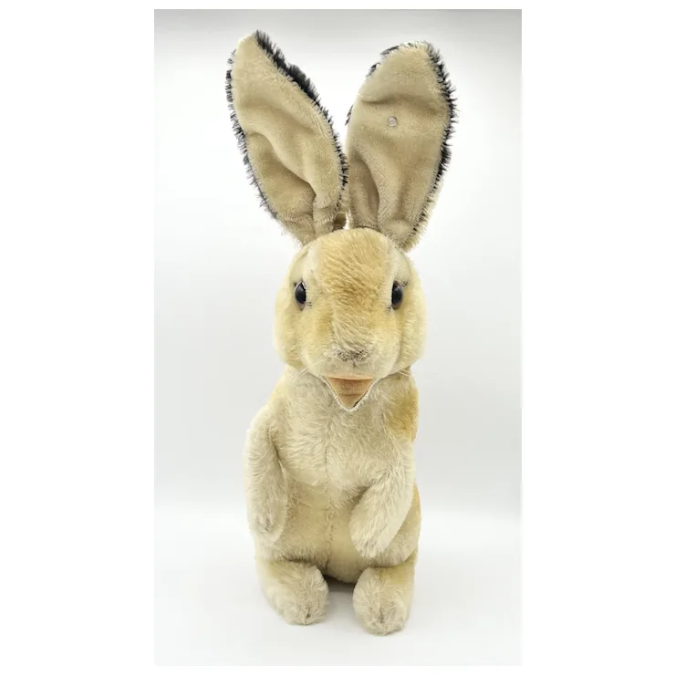1961 Vintage Steiff Manni Rabbit With ID - RSB Button-in-ear- 17" Tall Mohair Bunny 10 1961 Vintage Steiff Manni Rabbit With ID - RSB Button-in-ear- 17" Tall Mohair Bunny - Image 10