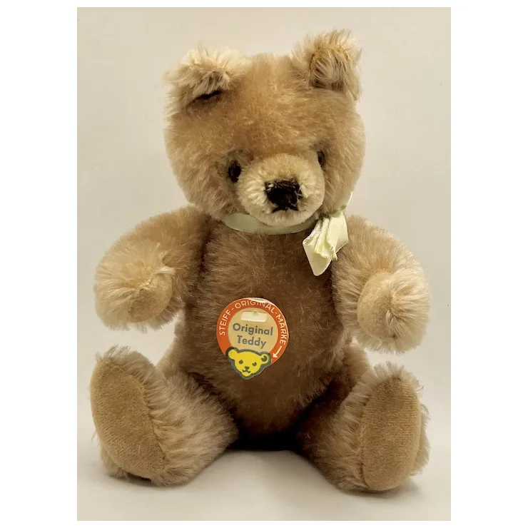 1970 Steiff Original Teddy With Bear Head Chest Tag - 26 Cm/10" Size - Early Heart-faced Original Teddy Bear! 3 1970 Steiff Original Teddy With Bear Head Chest Tag - 26 Cm/10" Size - Early Heart-faced Original Teddy Bear! - Image 3