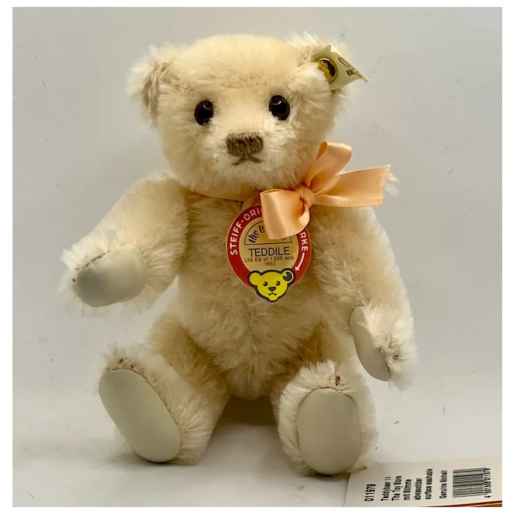 1992 Steiff Teddile Teddy Bear With All ID - 16 Cm - Peachy-pink Mohair - LE For The Toy Store 2 1992 Steiff Teddile Teddy Bear With All ID - 16 Cm - Peachy-pink Mohair - LE For The Toy Store - Image 2