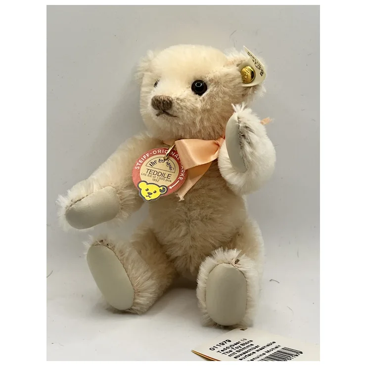1992 Steiff Teddile Teddy Bear With All ID - 16 Cm - Peachy-pink Mohair - LE For The Toy Store 7 1992 Steiff Teddile Teddy Bear With All ID - 16 Cm - Peachy-pink Mohair - LE For The Toy Store - Image 7