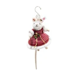 Steiff - Mrs. Santa Mouse Ornament Limited Edition 007453