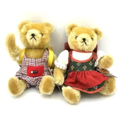 75th Anniversary Hermann Dressed School Boy & Girl Teddy Bears - Bavarian Style - All ID - 8" -Steiff 75th Anniversary Hermann Dressed School Boy pic 8o 7203a10.10 cd3fa877 f