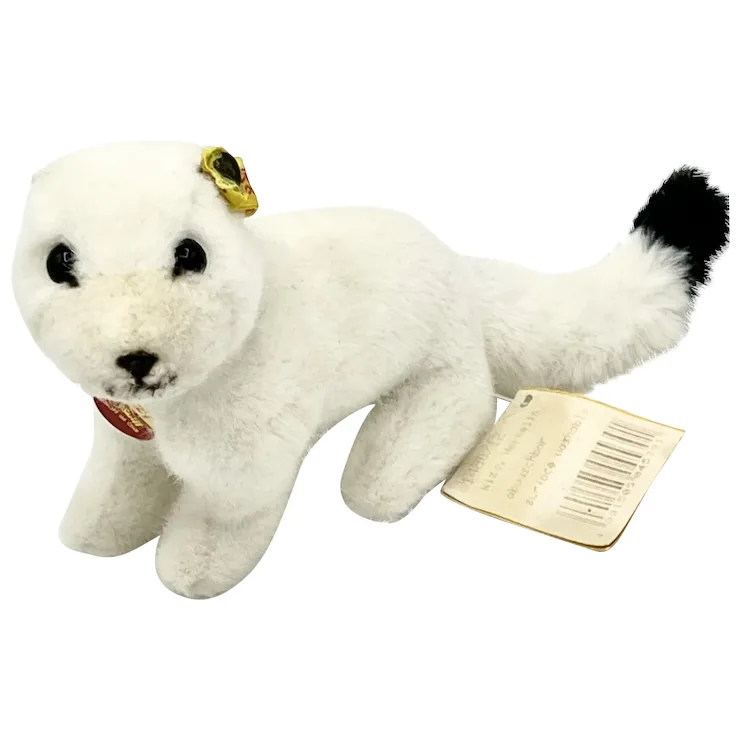 All ID Steiff Wizzy Arctic Ermine - EAN 1480/12 - Plush White / Black Tip Tail 8 All ID Steiff Wizzy Arctic Ermine - EAN 1480/12 - Plush White / Black Tip Tail - Image 8