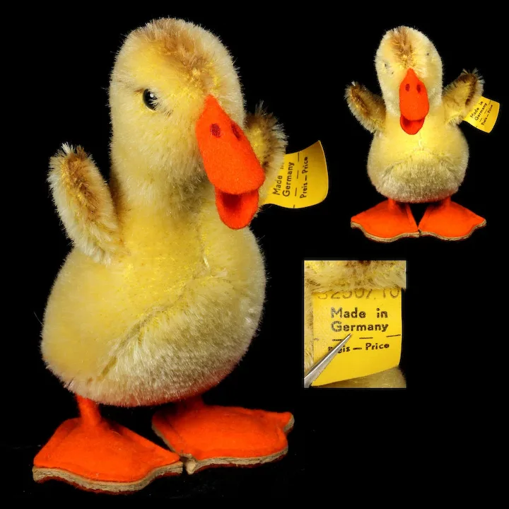 Baby Sister Steiff Standing Yellow Duck Duckling Bird STUNNING Coloring 2 IDs 2 Baby Sister Steiff Standing Yellow Duck Duckling Bird STUNNING Coloring 2 IDs - Image 2