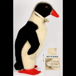 Rare Big Sister Early Steiff Peggy Penguin Bird Velveteen Wings And Red Feet 2 IDs Plus US-Zone Flag -Steiff Big Sister Early Steiff Peggy Penguin pic 3o 720 80685325 0