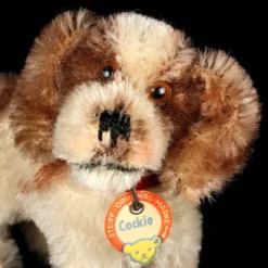 RARE RARE RARE CUTE CUTE CUTE Earliest And Tiniest Sister Steiff Standing Brown And White Cockie Spaniel Puppy Dog All ID