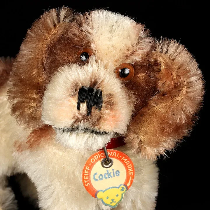 RARE RARE RARE CUTE CUTE CUTE Earliest And Tiniest Sister Steiff Standing Brown And White Cockie Spaniel Puppy Dog All ID 1 RARE RARE RARE CUTE CUTE CUTE Earliest And Tiniest Sister Steiff Standing Brown And White Cockie Spaniel Puppy Dog All ID