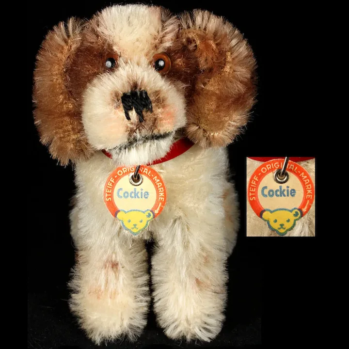 RARE RARE RARE CUTE CUTE CUTE Earliest And Tiniest Sister Steiff Standing Brown And White Cockie Spaniel Puppy Dog All ID 2 RARE RARE RARE CUTE CUTE CUTE Earliest And Tiniest Sister Steiff Standing Brown And White Cockie Spaniel Puppy Dog All ID - Image 2