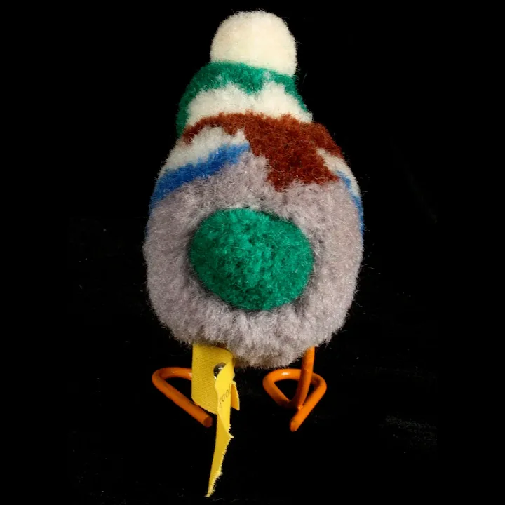 Early 1950s Colorful Steiff Wool Miniature PomPom Drake Duck Bird All ID 3 Early 1950s Colorful Steiff Wool Miniature PomPom Drake Duck Bird All ID - Image 3