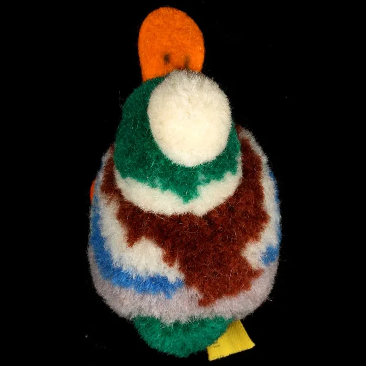 Early 1950s Colorful Steiff Wool Miniature PomPom Drake Duck Bird All ID 6 Early 1950s Colorful Steiff Wool Miniature PomPom Drake Duck Bird All ID - Image 6