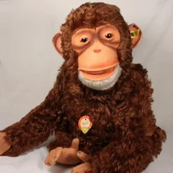 Early Model MAGNIFICENT Coloring BIG Steiff 5xJointed Jocko Chimpanzee (NOT Monkey) All ID LOUD SQUEAKER