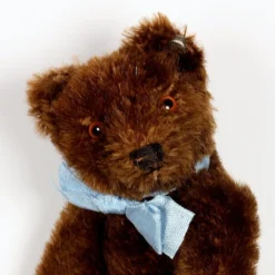 Early Post WWII Next To Smallest Brother Rare Steiff 5xJointed Dark Brown Original Teddy Bear ID