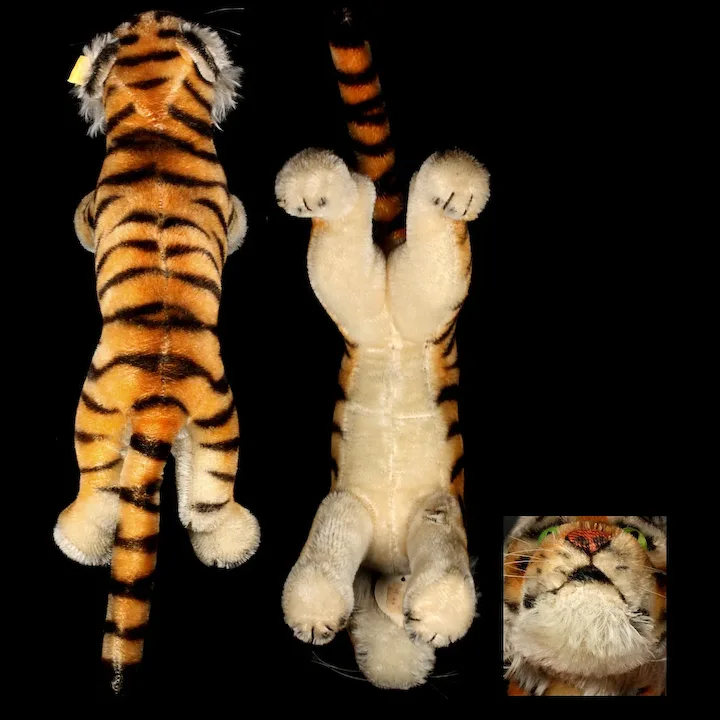 Rare Early Post-WWII Steiff Big Brother Stalking Jungtiger Tiger Cub All ID + US-Zone Flag Near Mint 1954 Only! 4 Rare Early Post-WWII Steiff Big Brother Stalking Jungtiger Tiger Cub All ID + US-Zone Flag Near Mint 1954 Only! - Image 4