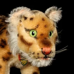 Steiff 8 RARE GORGEOUS Steiff Middle Brother Stalking Leopard Wild Cat ID 1956-1958 ONLY
