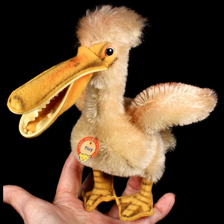 Rare Gorgeous Coloring Steiff Piccy Pelican Bird All ID 8 Rare Gorgeous Coloring Steiff Piccy Pelican Bird All ID - Image 8