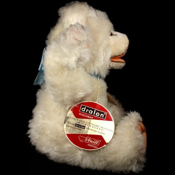 Gorgeous Rare Sweet Steiff White Partially Jointed Cosy Teddy Bear One Size Only All ID 4 Gorgeous Rare Sweet Steiff White Partially Jointed Cosy Teddy Bear One Size Only All ID - Image 4