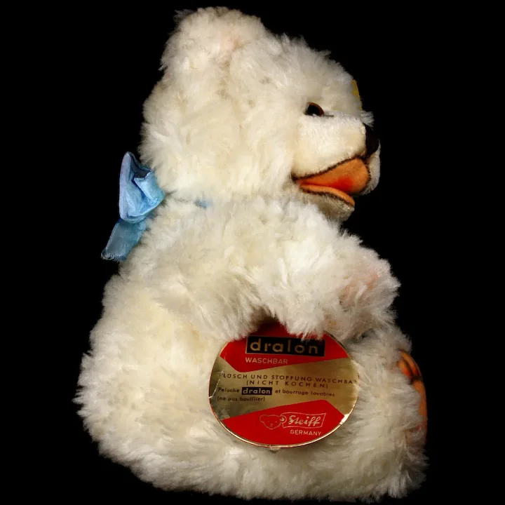 Gorgeous Rare Sweet Steiff White Partially Jointed Cosy Teddy Bear One Size Only All ID 8 Gorgeous Rare Sweet Steiff White Partially Jointed Cosy Teddy Bear One Size Only All ID - Image 8