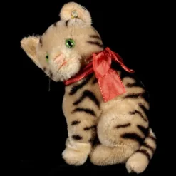 Rare Gray Steiff Seated Tabby Cat Kitten Susi Early Continuous Striping Design ID -Steiff Gray Steiff Seated Tabby Cat Kitten pic 5o 720 05f62824 0