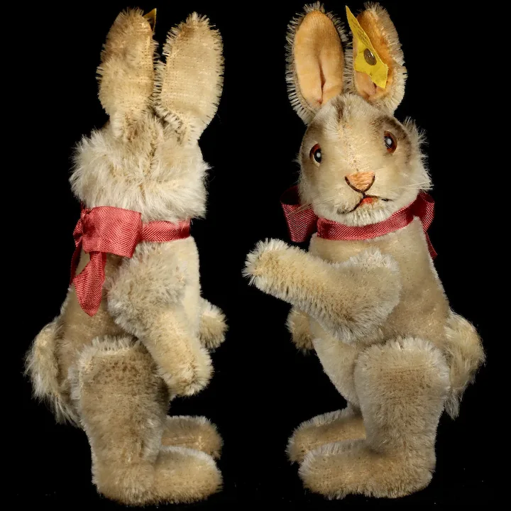 RARE Gray Version Earliest Year Of The Earliest Production Tiny Adorable 5xJointed Steiff Niki Hase Rabbit Bunny 2 IDs 5 RARE Gray Version Earliest Year Of The Earliest Production Tiny Adorable 5xJointed Steiff Niki Hase Rabbit Bunny 2 IDs - Image 5