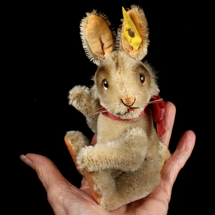 RARE Gray Version Earliest Year Of The Earliest Production Tiny Adorable 5xJointed Steiff Niki Hase Rabbit Bunny 2 IDs 7 RARE Gray Version Earliest Year Of The Earliest Production Tiny Adorable 5xJointed Steiff Niki Hase Rabbit Bunny 2 IDs - Image 7