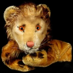 Rare Handsome Early Steiff Leo Lion Wild Cat Hand Puppet ID