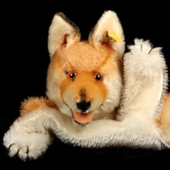 Handsome Steiff 1950s Fox Hand Puppet 2 IDs