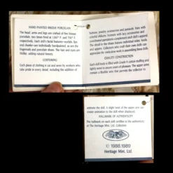 Heritage Mint 16" Hand Painted Bisque Porcelain Doll MEGAN W Stand And Information Booklet 1988 And 1989 Only -Steiff Heritage Mint 16x7822 Hand Painted Bisque pic 7o 720 ce8a0f1a 0