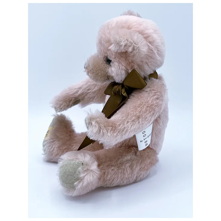 LE Merrythought Oliver Holmes Pink Teddy Bear With ID's - Mohair - 11" - #186 Of 500 - Made In England 8 LE Merrythought Oliver Holmes Pink Teddy Bear With ID's - Mohair - 11" - #186 Of 500 - Made In England - Image 8