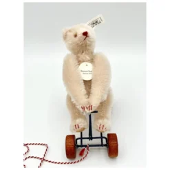 LE Steiff Record Teddy Bear Rose, 1991/1992 Pull Toy On Wheels, 1913 Replica In Box With All ID -Steiff LE Steiff Record Teddy Bear Rose pic 2o 7203a10.10 c81d8ba0 f