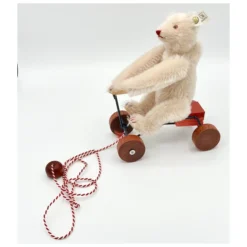 LE Steiff Record Teddy Bear Rose, 1991/1992 Pull Toy On Wheels, 1913 Replica In Box With All ID -Steiff LE Steiff Record Teddy Bear Rose pic 3o 7203a10.10 d5827c79 f