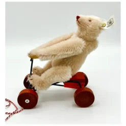 LE Steiff Record Teddy Bear Rose, 1991/1992 Pull Toy On Wheels, 1913 Replica In Box With All ID -Steiff LE Steiff Record Teddy Bear Rose pic 5o 7203a10.10 42691094 f