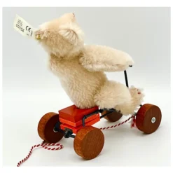 LE Steiff Record Teddy Bear Rose, 1991/1992 Pull Toy On Wheels, 1913 Replica In Box With All ID -Steiff LE Steiff Record Teddy Bear Rose pic 7o 7203a10.10 3e422064 f