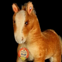 Rare Large Steiff Mohair Foal Baby Horse 2 IDs 1953-1957 ONLY