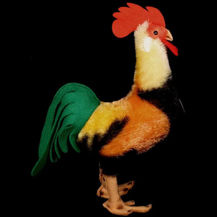 Rare Largest Brother Steiff Felt And Mohair Rooster Hahn Bird All ID 3 Rare Largest Brother Steiff Felt And Mohair Rooster Hahn Bird All ID - Image 3