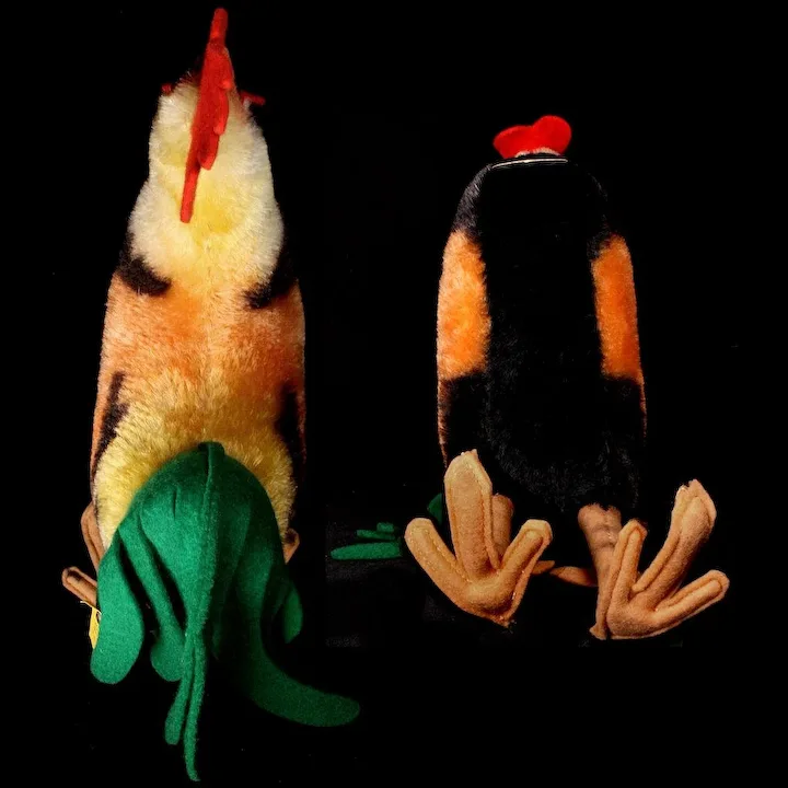Rare Largest Brother Steiff Felt And Mohair Rooster Hahn Bird All ID 5 Rare Largest Brother Steiff Felt And Mohair Rooster Hahn Bird All ID - Image 5