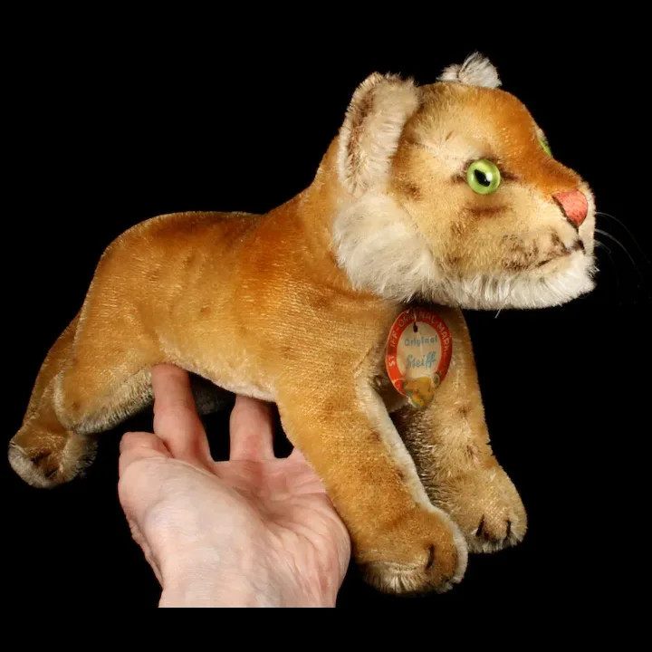 Rare Largest Size Steiff Stalking Lion Cub All ID 1954-1957 Only! 5 Rare Largest Size Steiff Stalking Lion Cub All ID 1954-1957 Only! - Image 5