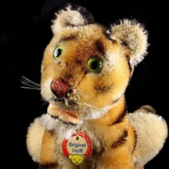 Steiff 12 Little Brother Rare Seated Steiff Bengal Tiger Wild Cat ID '59-'61 Only