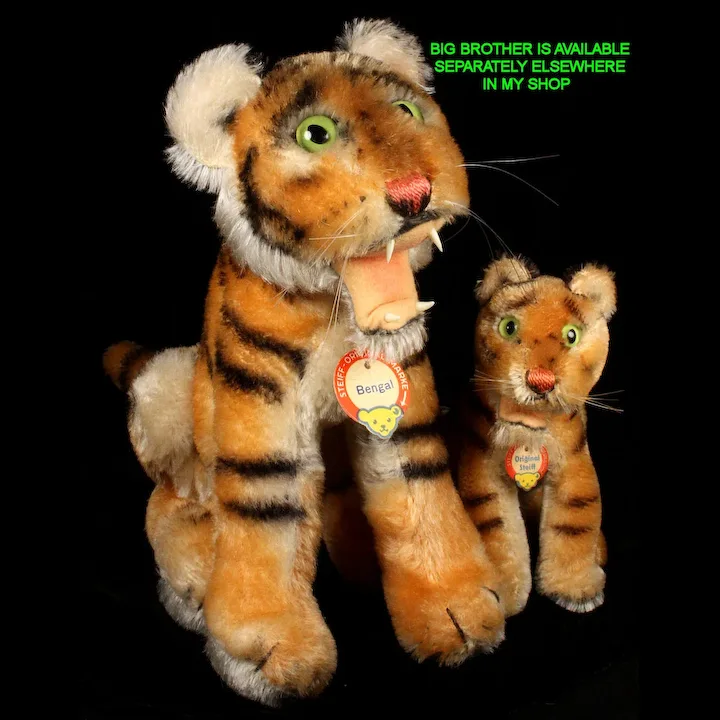 Little Brother Rare Seated Steiff Bengal Tiger Wild Cat ID '59-'61 Only 8 Little Brother Rare Seated Steiff Bengal Tiger Wild Cat ID '59-'61 Only - Image 8