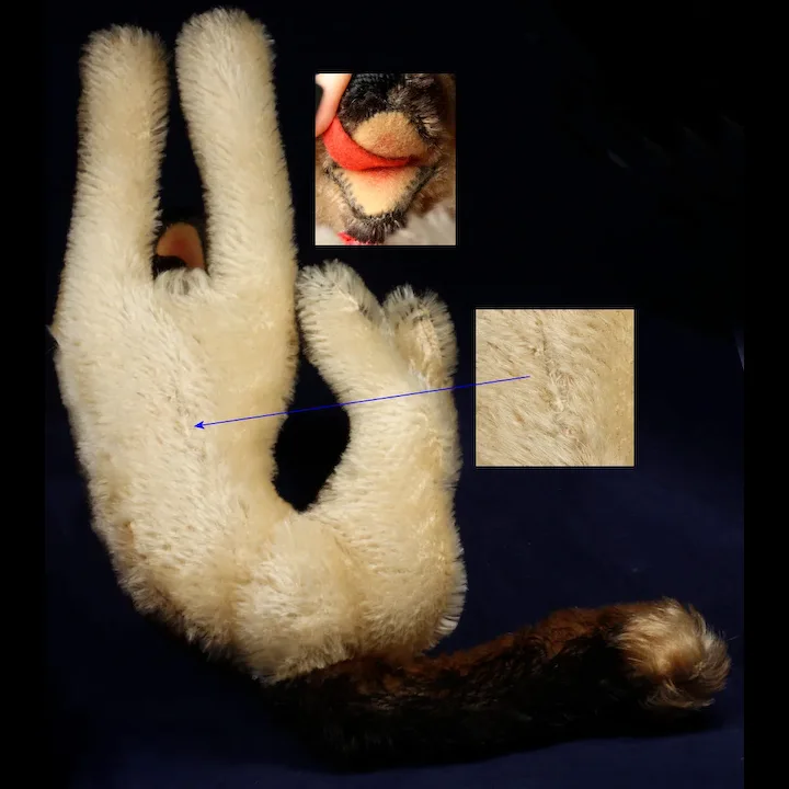 Little Brother Rare Steiff Reclining Arco German Shepherd Dog ID 6 Little Brother Rare Steiff Reclining Arco German Shepherd Dog ID - Image 6